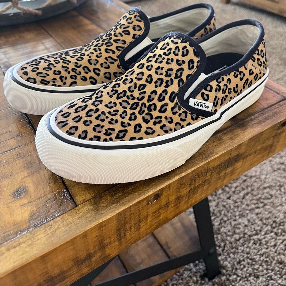 Vans Platform Slip On Leopard Canvas Sneaker